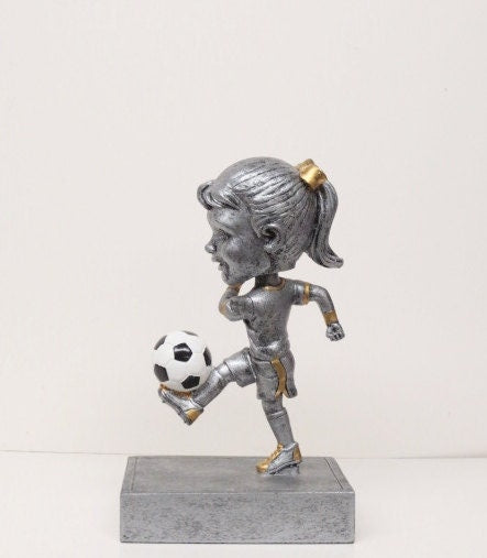 Soccer Trophy Girls Bobble Head Soccer Trophy Award Winning Team Champion Champ Kids / Jr League Personalized Trophy