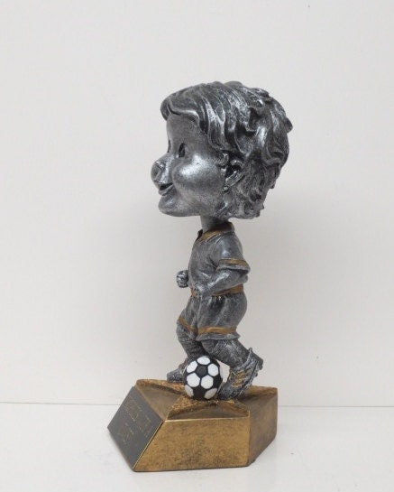 Soccer Trophy Boys Bobble Head Soccer Trophy Award Winning Team Champion Champ Kids / Jr Personalized Trophy Free Engraving