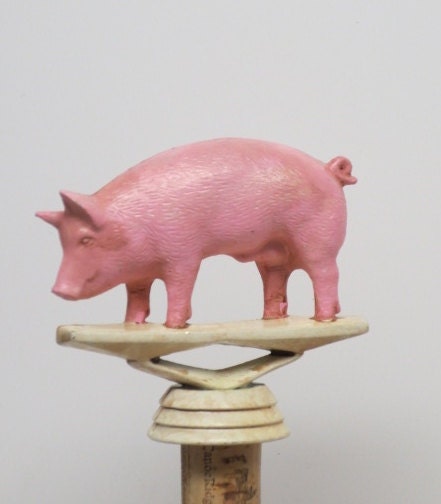 Wine Stopper Pig Stocking Stuffer Secret Santa Wine Lover Gift Holiday Host Gift Hand Painted