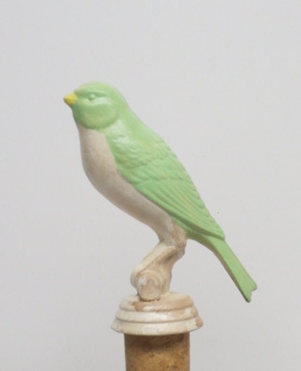 Bird Wine Stopper Bottle Stopper Wine Cork Wine Lover Birthday Gift Mother's Day Mom Gift Canary Bird Hand Painted