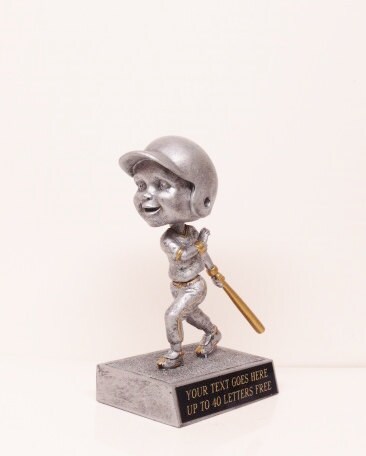 Baseball Trophy Award Funny Baseball Bobble Head & Body 6" Personalized Trophy