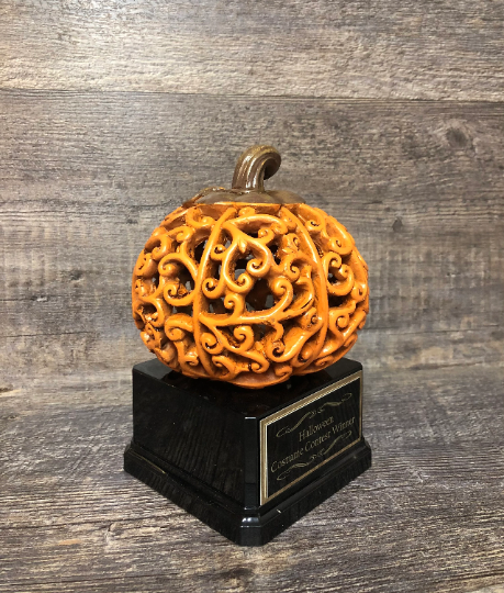 Halloween Trophy Elegant Pumpkin Costume Contest Winner Best Office Costume Contest or Pumpkin Carving Halloween Decor Dia De Los Muertos
