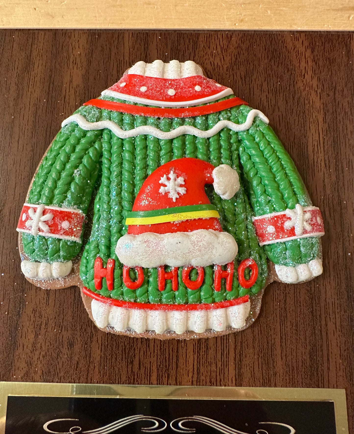 Ugliest Ugly Sweater Christmas Trophy Plaque Best Decorated Door Office House Gingerbread Bake Off Contest Winner Holiday Christmas Decor