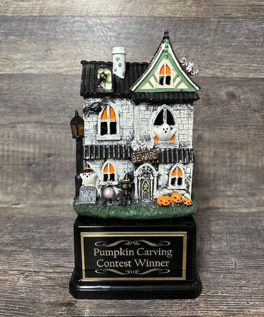 Halloween Trophy Best Decorated Haunted House Pumpkin Carving Contest Best Costume Neighborhood Competition Halloween Decor