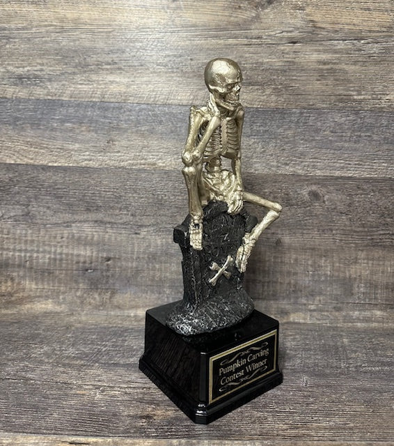 Halloween Trophy Skeleton Tombstone Scariest Costume Contest Best Costume Dia De Los Muertos Skeleton Trophies Skull Vintage Halloween Decor