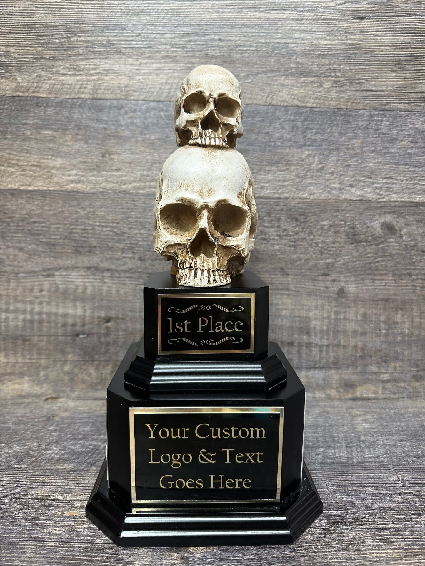 Halloween Trophy Double Skull Perpetual Trophy Contest Loser Dia De Los Muertos Halloween Decor Skull (Copy)