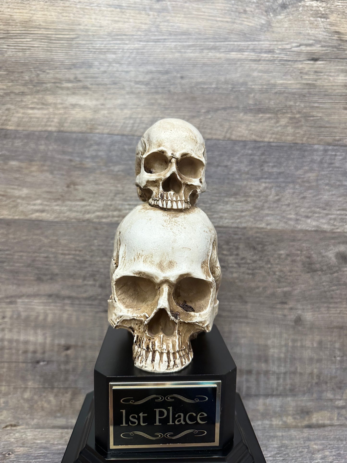 Halloween Trophy Double Skull Perpetual Trophy Contest Loser Dia De Los Muertos Halloween Decor Skull (Copy)