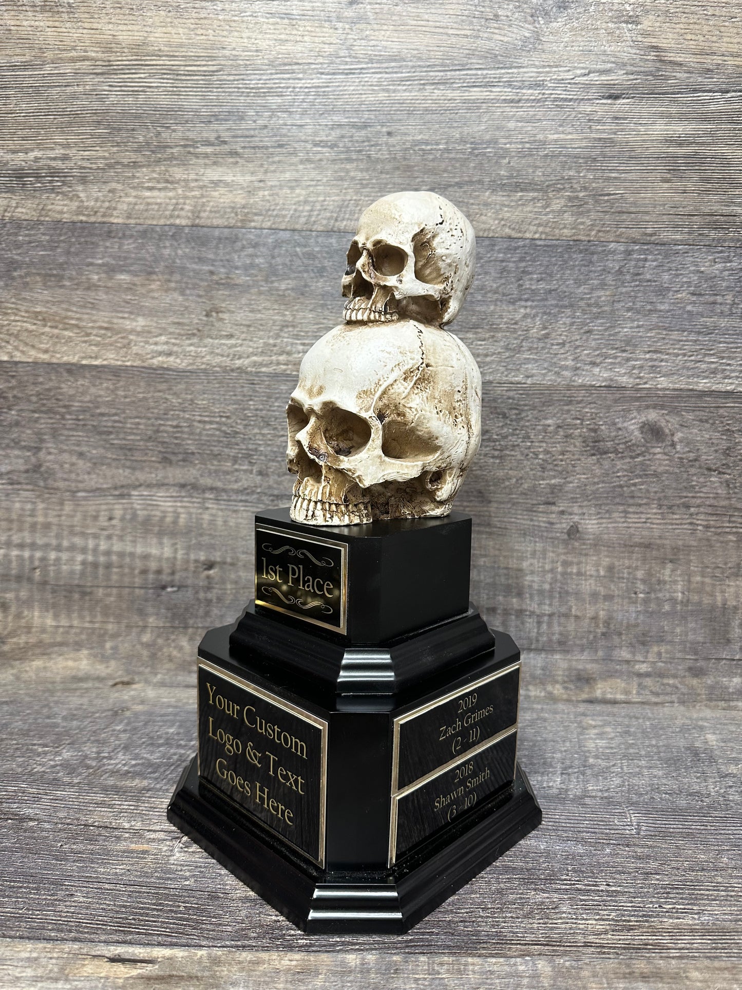 Halloween Trophy Double Skull Perpetual Trophy Contest Loser Dia De Los Muertos Halloween Decor Skull (Copy)