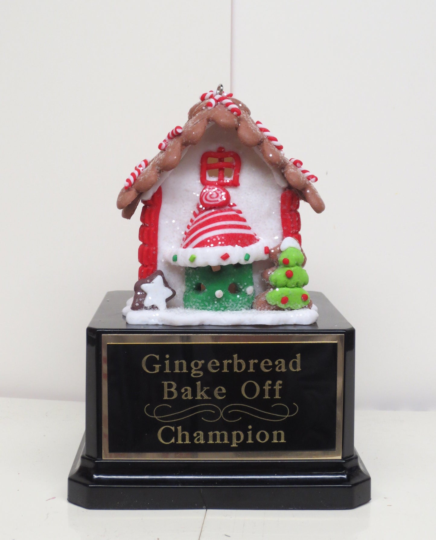 Ugly Sweater Trophy Contest Award Winner Christmas Holiday Party Cookie Gingerbread House Cookie Bake Off Trophy Christmas Decor