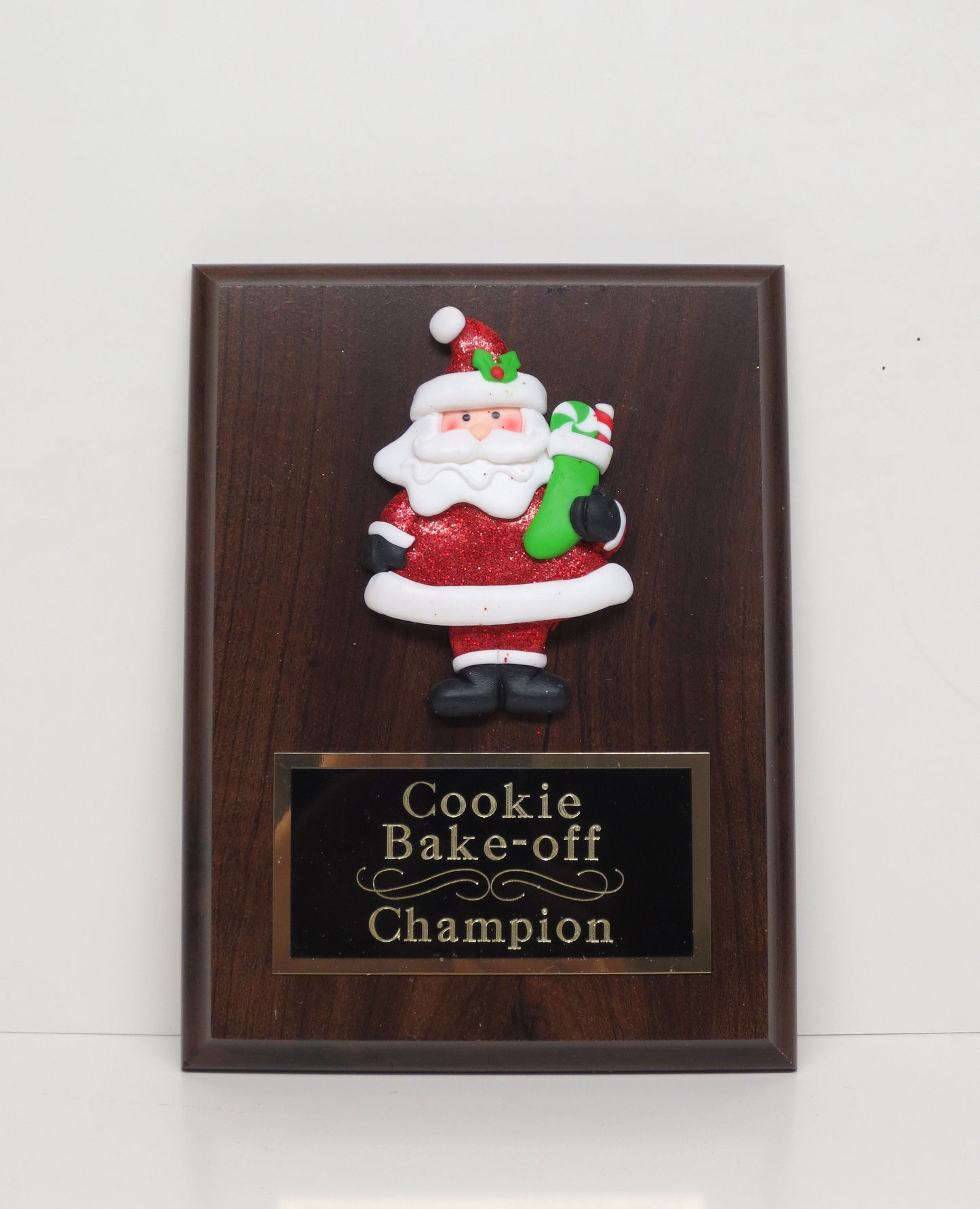 Ugly Sweater Trophy Plaque Stocking Santa Best Decorated Door Office House Gingerbread Cookie Bake Off Contest Holiday Christmas Decor