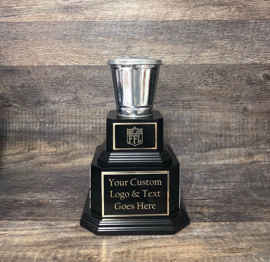 Trash Talker Perpetual Fantasy Basketball Trophy Loser Trophy Award Galvanized Garbage Can Last Place Funny Adult Humor Gag Gift