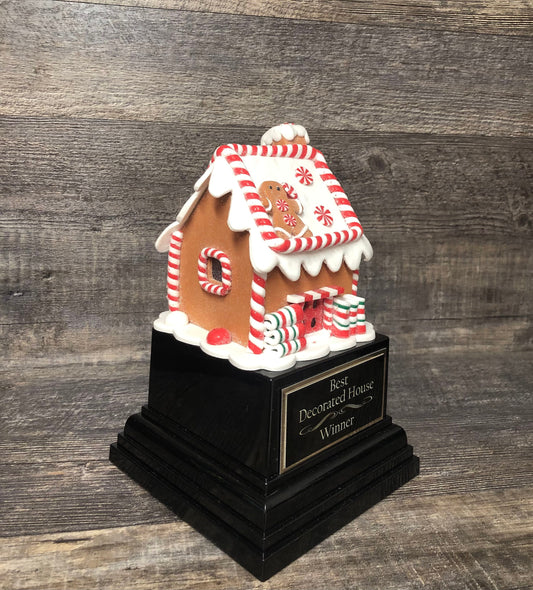 Gingerbread House Cookie Decorating Champion Bake Off Trophy 10" Med Size Ugly Sweater Trophy Christmas Holiday Party Santa Christmas Decor