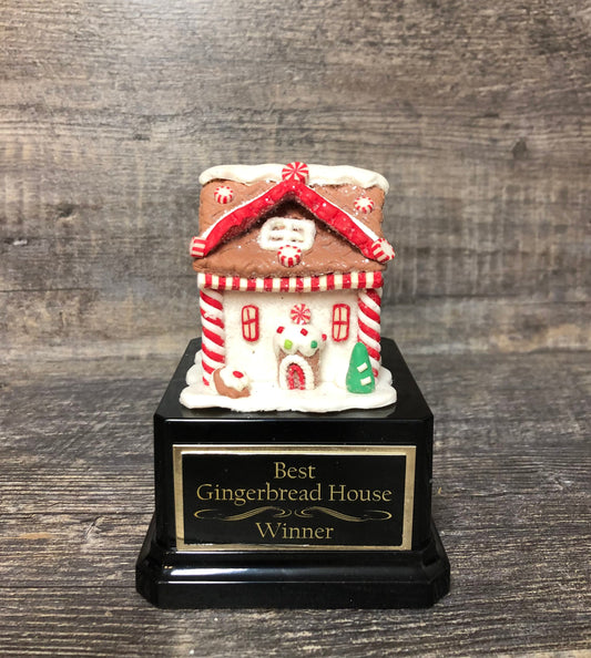 Gingerbread House Christmas Cookie Decorating Champion Bake Off Competition Trophy Ugly Sweater Trophy Contest Award Winner Christmas Decor