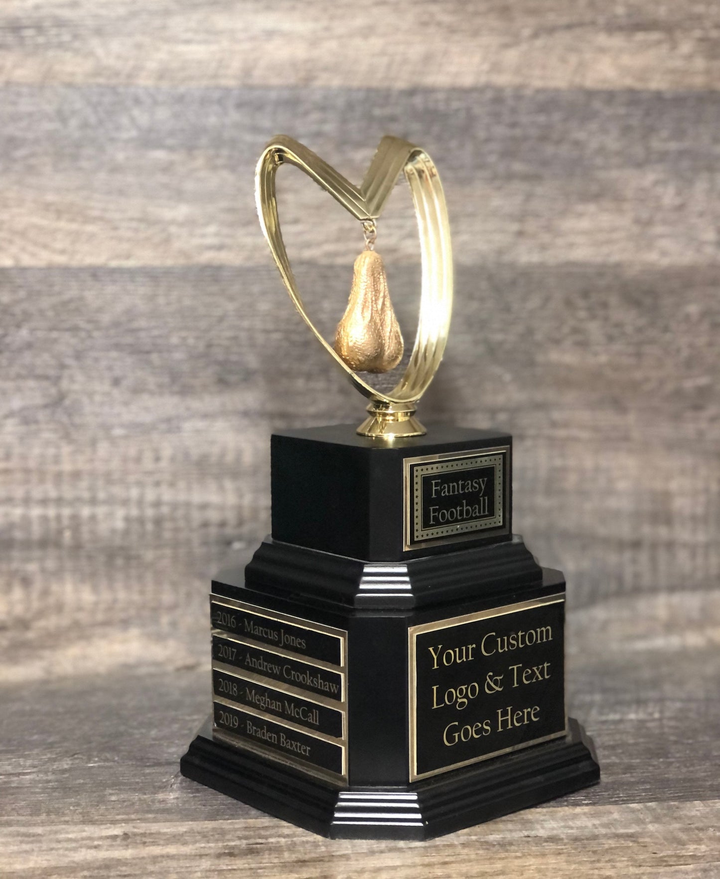 Fantasy Football Trophy Loser Trophy Perpetual You Suck GOLD Balls Last Place FFL Sacko Funny Trophy You've Got Balls Adult Humor Testicle