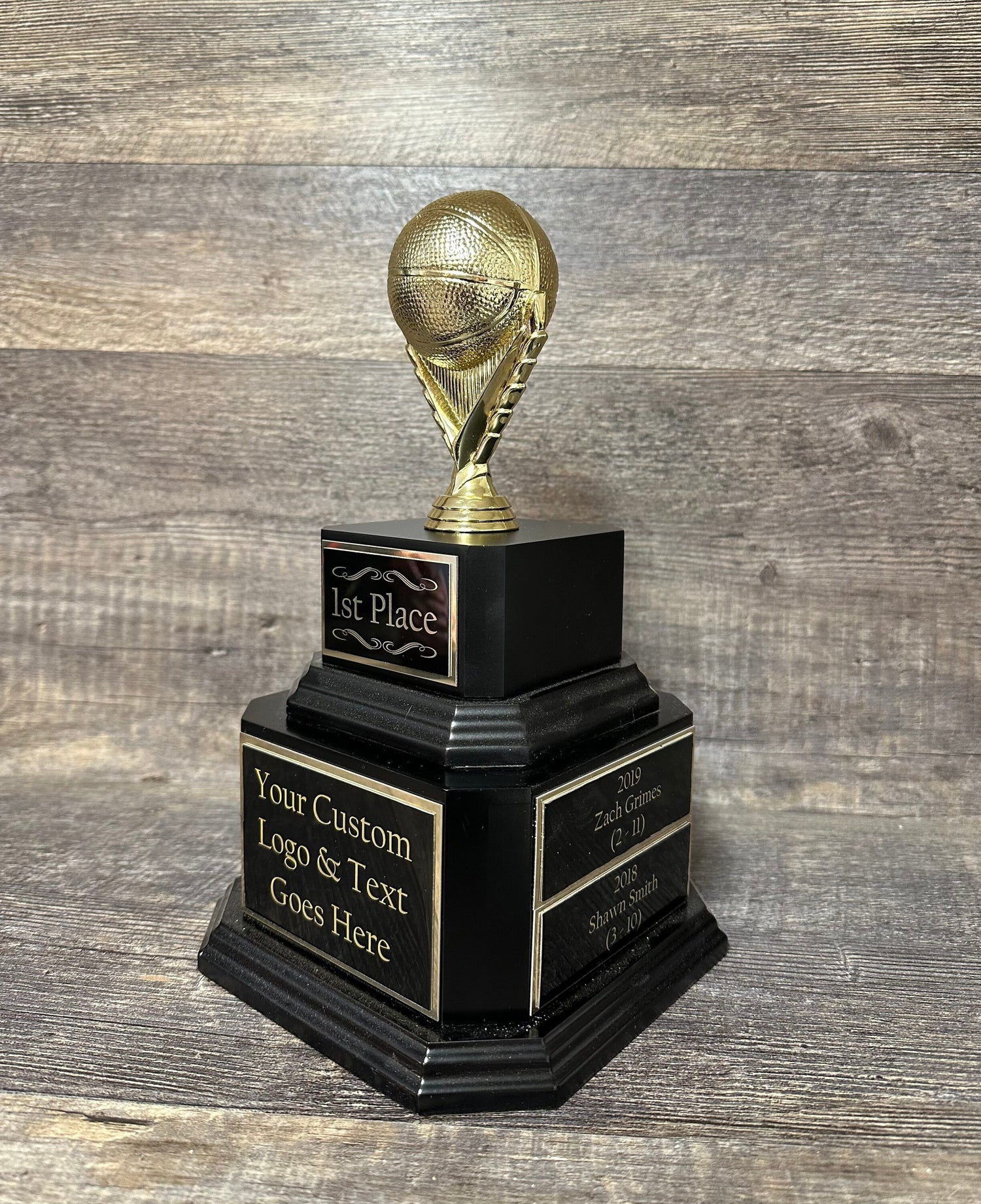 Basketball Trophy Basketball Madness Fantasy Trophy 6 or 12  Perpetual Trophy League Bracket Winner Fantasy Basketball Award Trophy