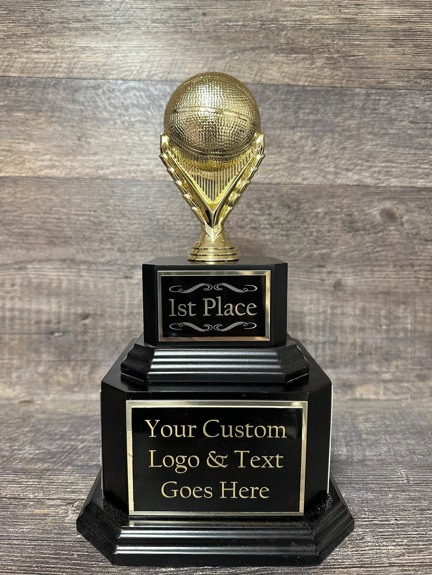 Basketball Trophy Basketball Madness Fantasy Trophy 6 or 12  Perpetual Trophy League Bracket Winner Fantasy Basketball Award Trophy
