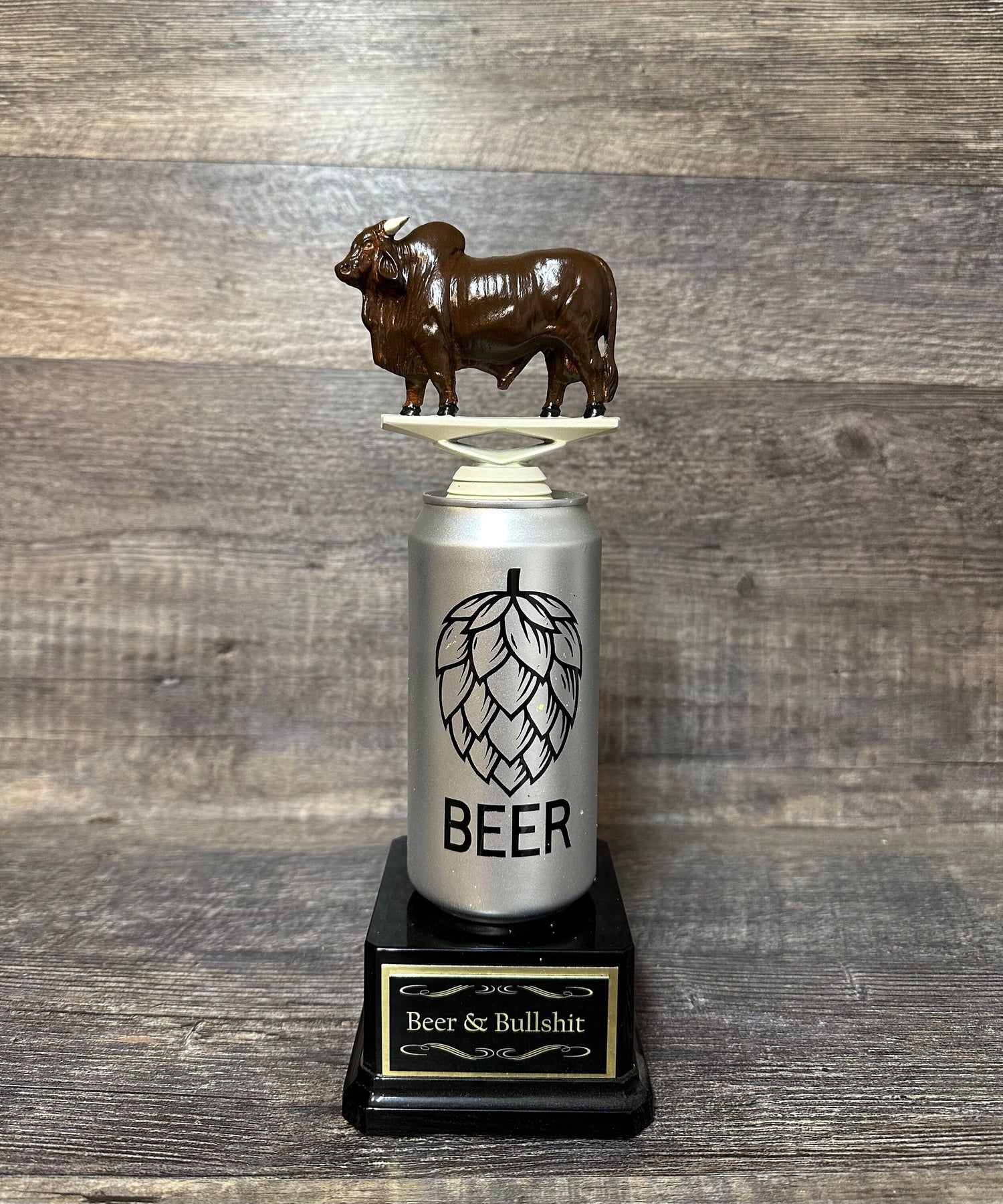 Funny Golf Trophy  Beer & Bullshit Beer Trophy No Bull BS Bullshit Award Beer Full of Bull Gag Gift Beer Drinker Award FFL Loser