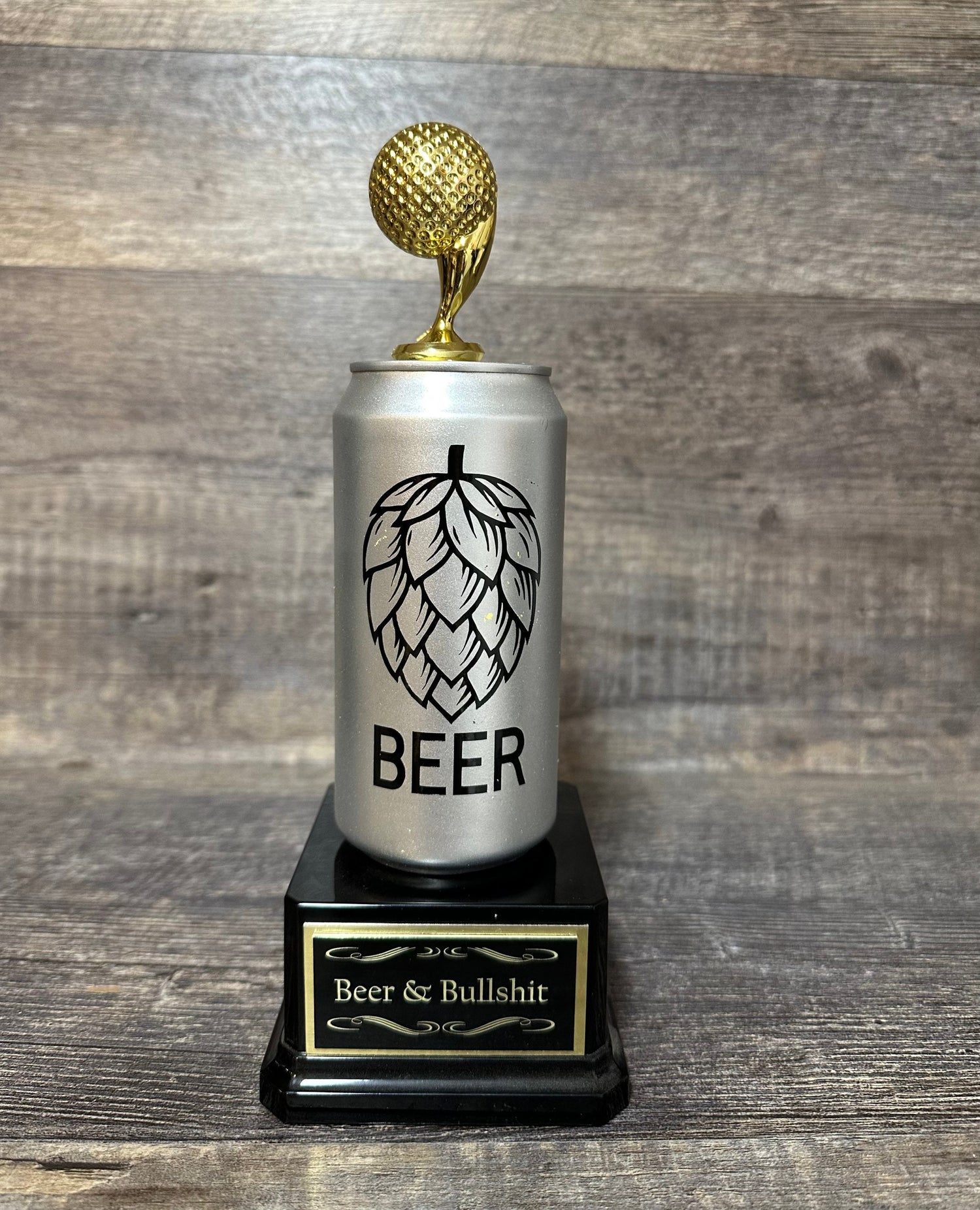 Funny Golf Trophy  Beer & Bullshit Beer Trophy No Bull BS Bullshit Award Beer Challenge Full of Bull Gag Gift Beer Drinker Award FFL Loser