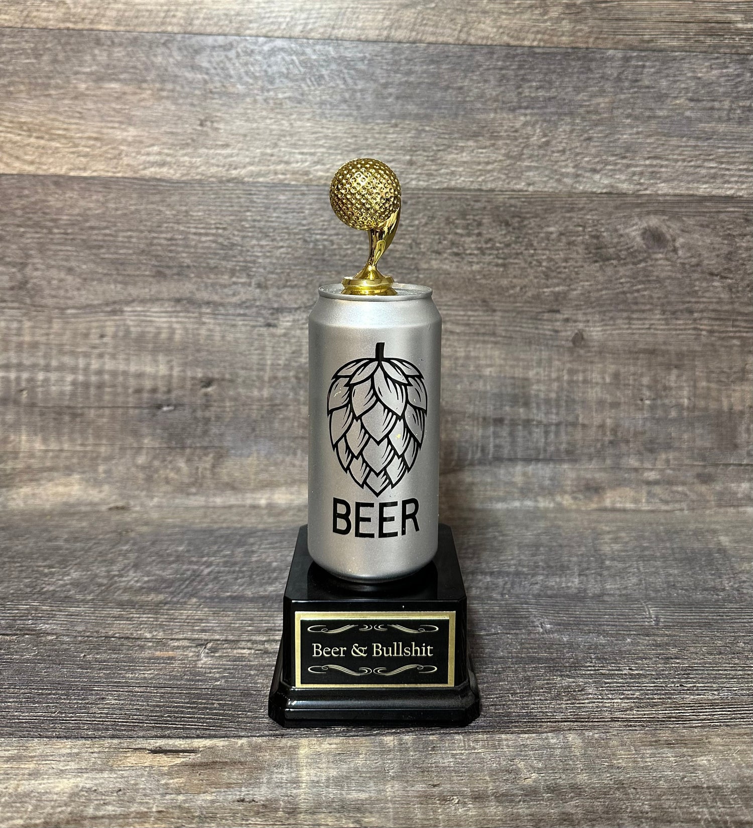 Funny Golf Trophy  Beer & Bullshit Beer Trophy No Bull BS Bullshit Award Beer Challenge Full of Bull Gag Gift Beer Drinker Award FFL Loser