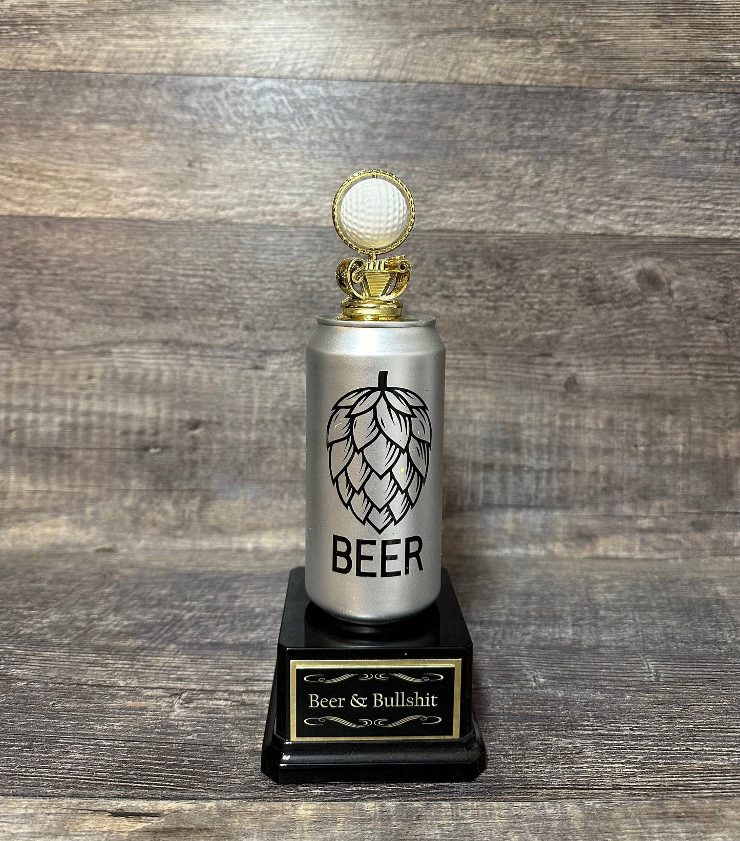 Funny Golf Trophy  Beer & Bullshit Beer Trophy No Bull BS Bullshit Award Beer Challenge Full of Bull Gag Gift Beer Drinker Award FFL Loser