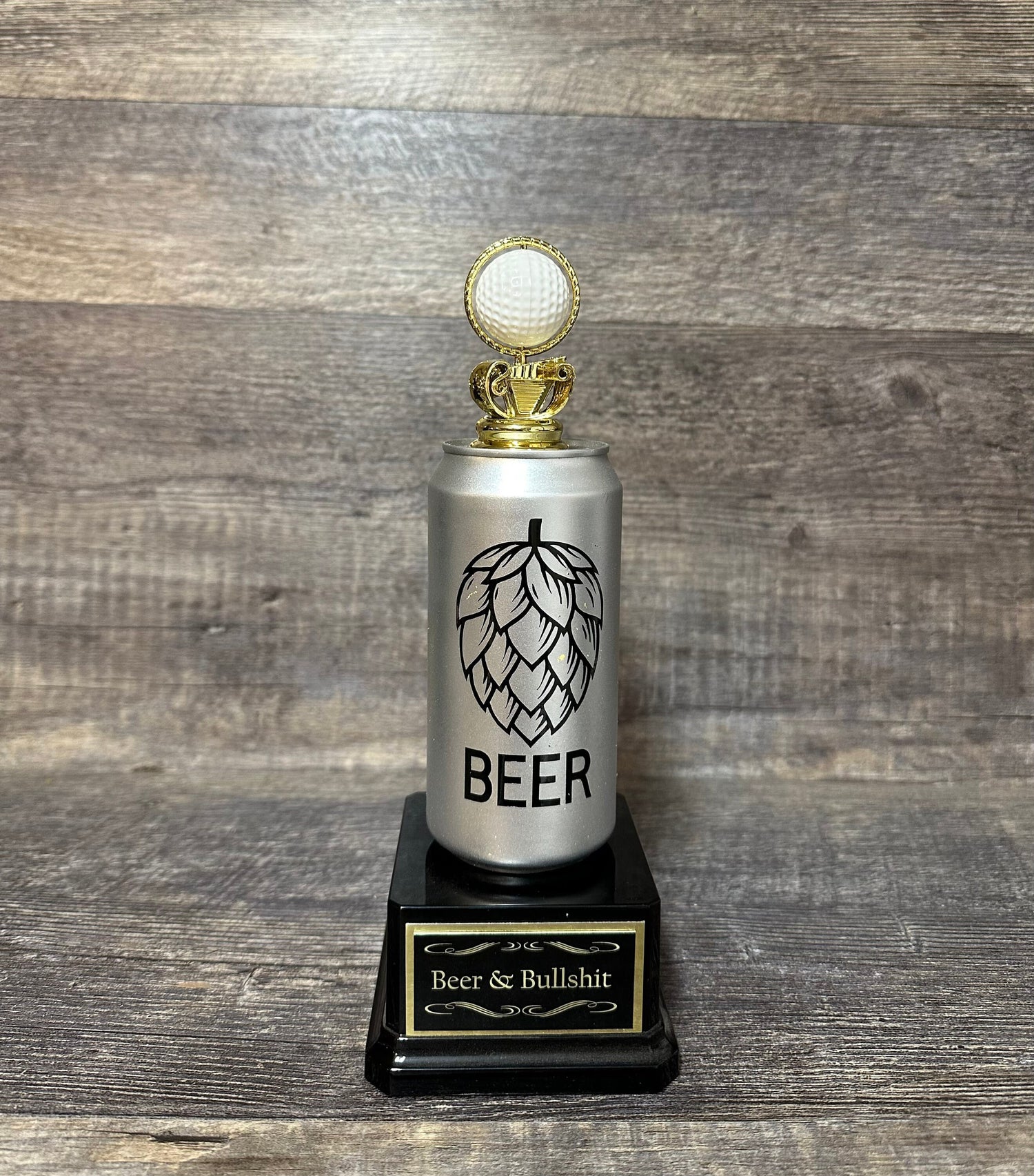 Funny Golf Trophy  Beer & Bullshit Beer Trophy No Bull BS Bullshit Award Beer Challenge Full of Bull Gag Gift Beer Drinker Award FFL Loser