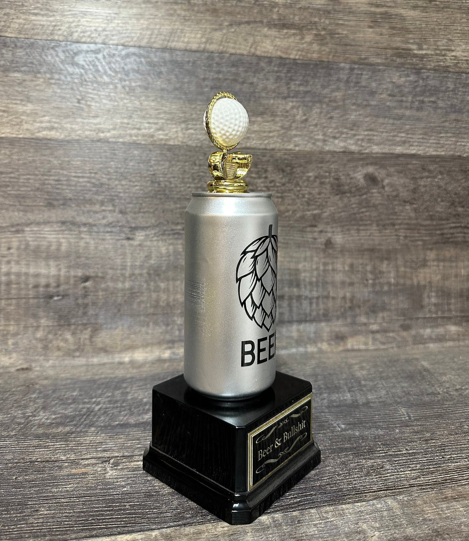 Funny Golf Trophy  Beer & Bullshit Beer Trophy No Bull BS Bullshit Award Beer Challenge Full of Bull Gag Gift Beer Drinker Award FFL Loser