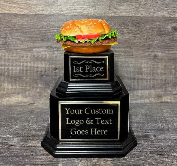 Hamburger Trophy Best Burger Trophy BBQ Trophy 12 Year Perpetual Cook Off Champion Trophy Best Grill Master Trophy Best Beef Trophy Award Winner