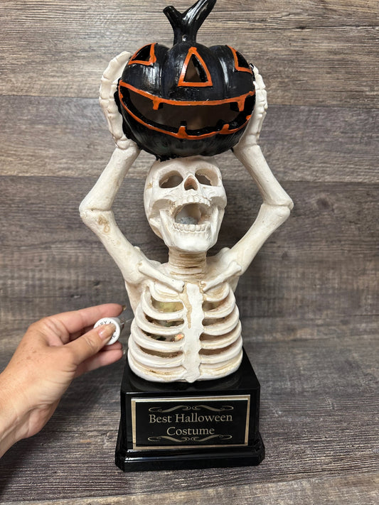 Halloween Trophy Skeleton Scariest Costume Contest Best Costume Dia De Los Muertos Skeleton Trophies Skull Vintage Halloween Decor