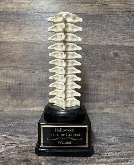 Halloween Trophy Spine Trophy Funny Trophy Have A Backbone Trophy You Finally Have A Back Bone Trophy Gag Gift Best Costume Halloween Decor