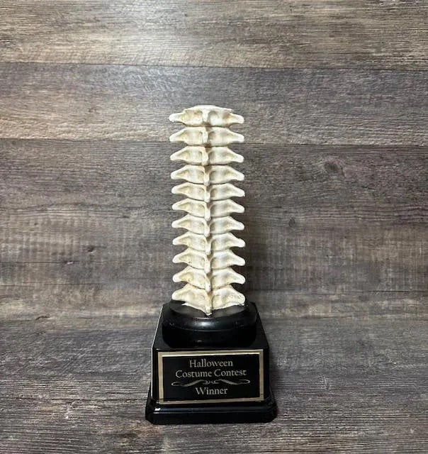 Halloween Trophy Spine Trophy Funny Trophy Have A Backbone Trophy You Finally Have A Back Bone Trophy Gag Gift Best Costume Halloween Decor