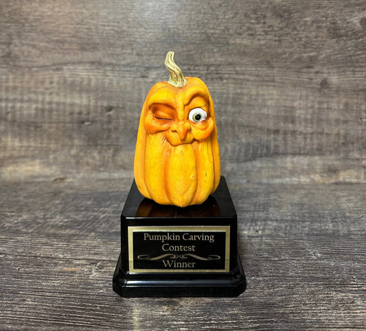 Halloween Trophy  Pumpkin Carving Contest Trophy or Best Costume Contest Silly Face Jack O Lantern Halloween Decor