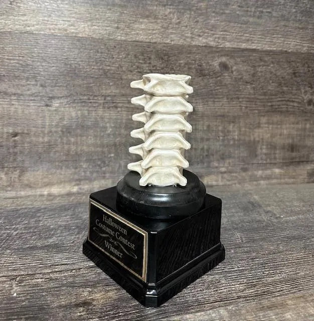 Halloween Trophy Spine Trophy Funny Trophy Have A Backbone Trophy You Finally Have A Back Bone Trophy Gag Gift Best Costume Halloween Decor
