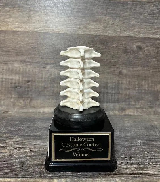 Halloween Trophy Spine Trophy Funny Trophy Have A Backbone Trophy You Finally Have A Back Bone Trophy Gag Gift Best Costume Halloween Decor