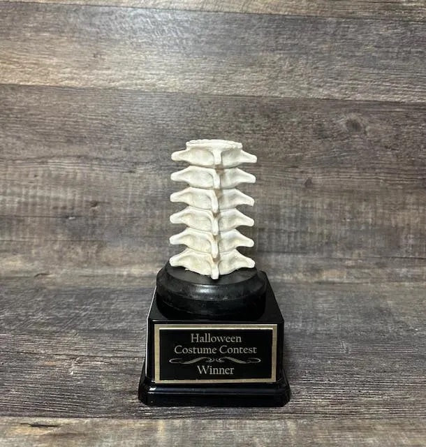 Halloween Trophy Spine Trophy Funny Trophy Have A Backbone Trophy You Finally Have A Back Bone Trophy Gag Gift Best Costume Halloween Decor