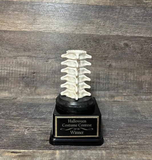 Halloween Trophy Spine Trophy Funny Trophy Have A Backbone Trophy You Finally Have A Back Bone Trophy Gag Gift Best Costume Halloween Decor