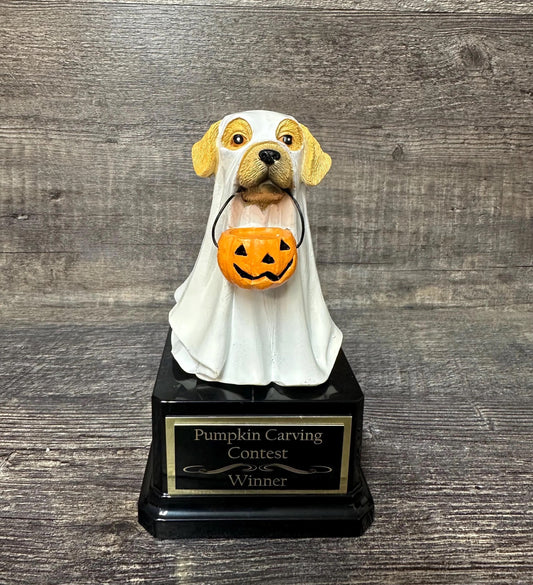 Ghost Dog Halloween Trophy Best Howl-O-Ween Costume Contest Pumpkin Carving Contest Scariest Costume Halloween Decor Trunk or Treat