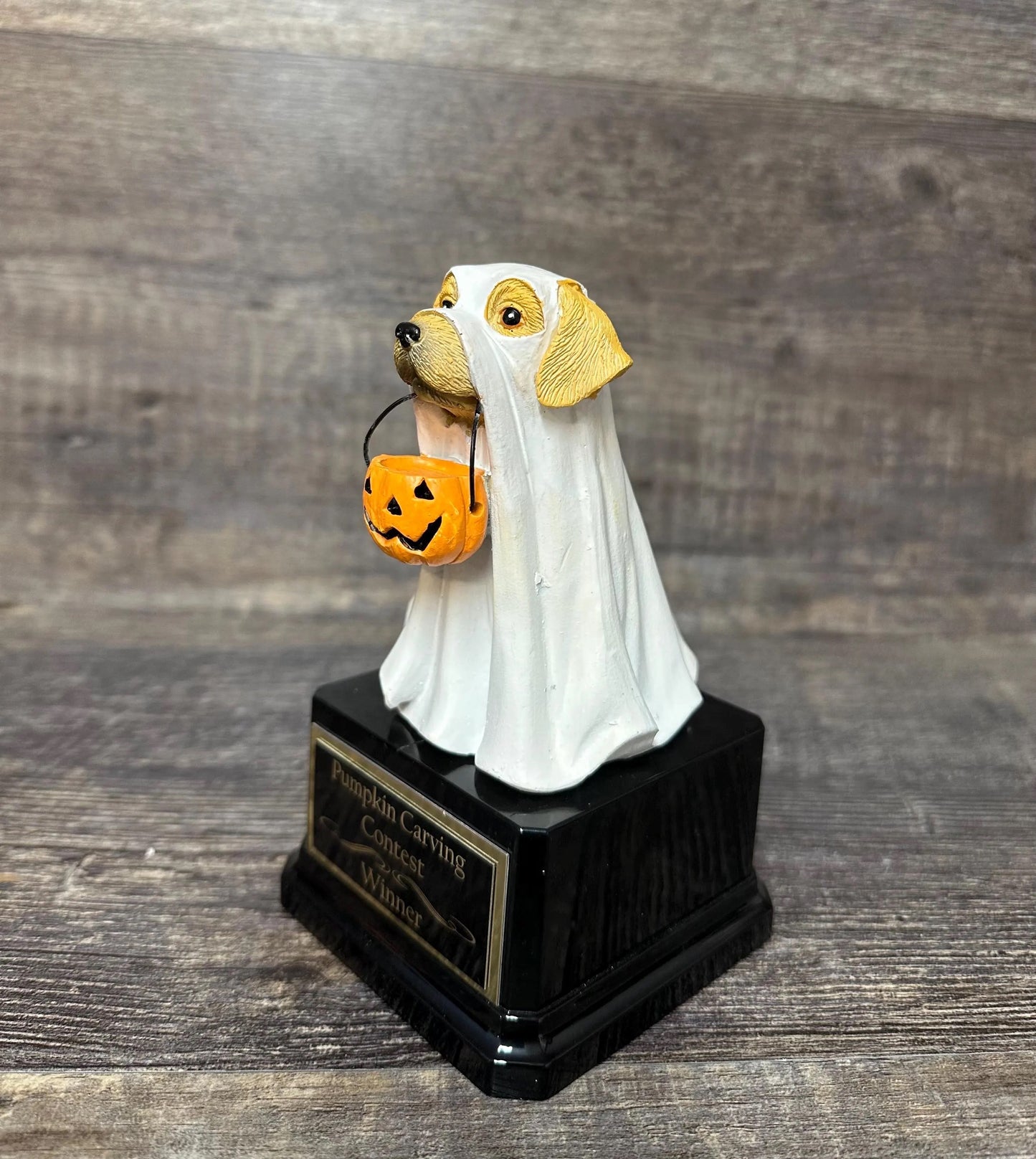 Ghost Dog Halloween Trophy Best Howl-O-Ween Costume Contest Pumpkin Carving Contest Scariest Costume Halloween Decor Trunk or Treat
