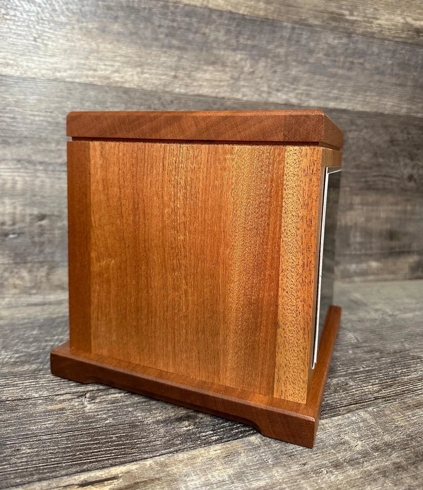 XL Mahogany Dog Urn – Custom Photo Memorial Keepsake Cremation Urn for Large Breed Dogs (Up to 150 lbs) Great Dane Rottweiler Mastiffs