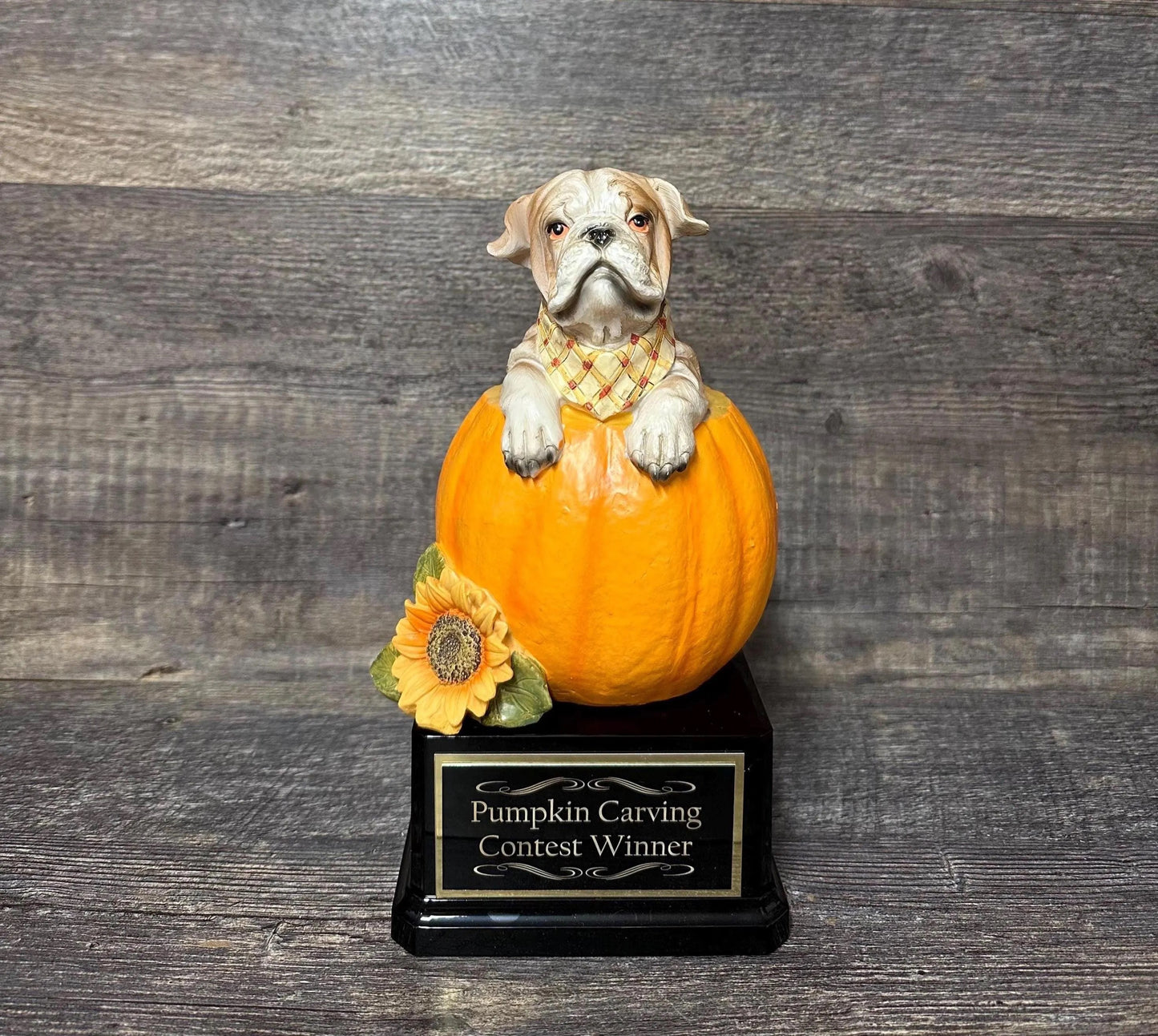 XL Dog In Pumpkin Howl-O-Ween Trophy Halloween Trophy Best Costume Contest Pumpkin Carving Contest Halloween Pumpkin Decor Trunk or Treat