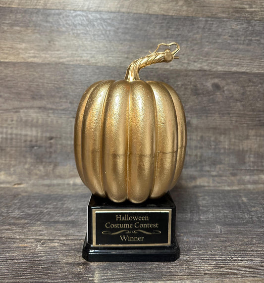 Halloween Trophy Golden Gold Pumpkin Carving Contest Jack O Lantern Best Costume Contest Prize Halloween Trophies Pumpkin Trophy