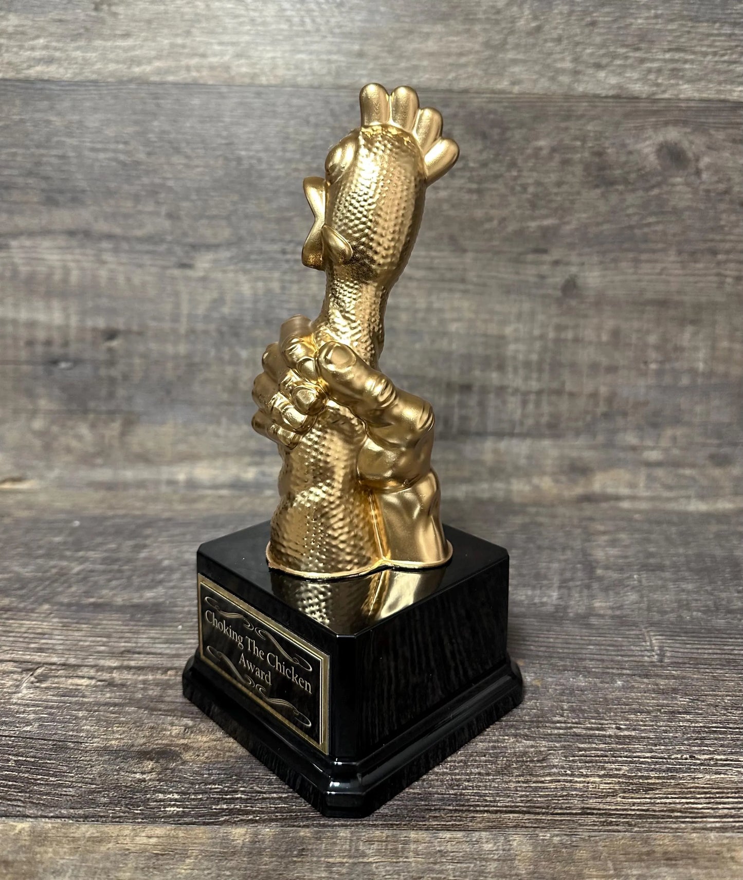 Funny Trophy CHOKING The CHICKEN Award FFL Loser Biggest Wanker Award Last Place Most Strokes Trophy Adult Humor Gag Gift