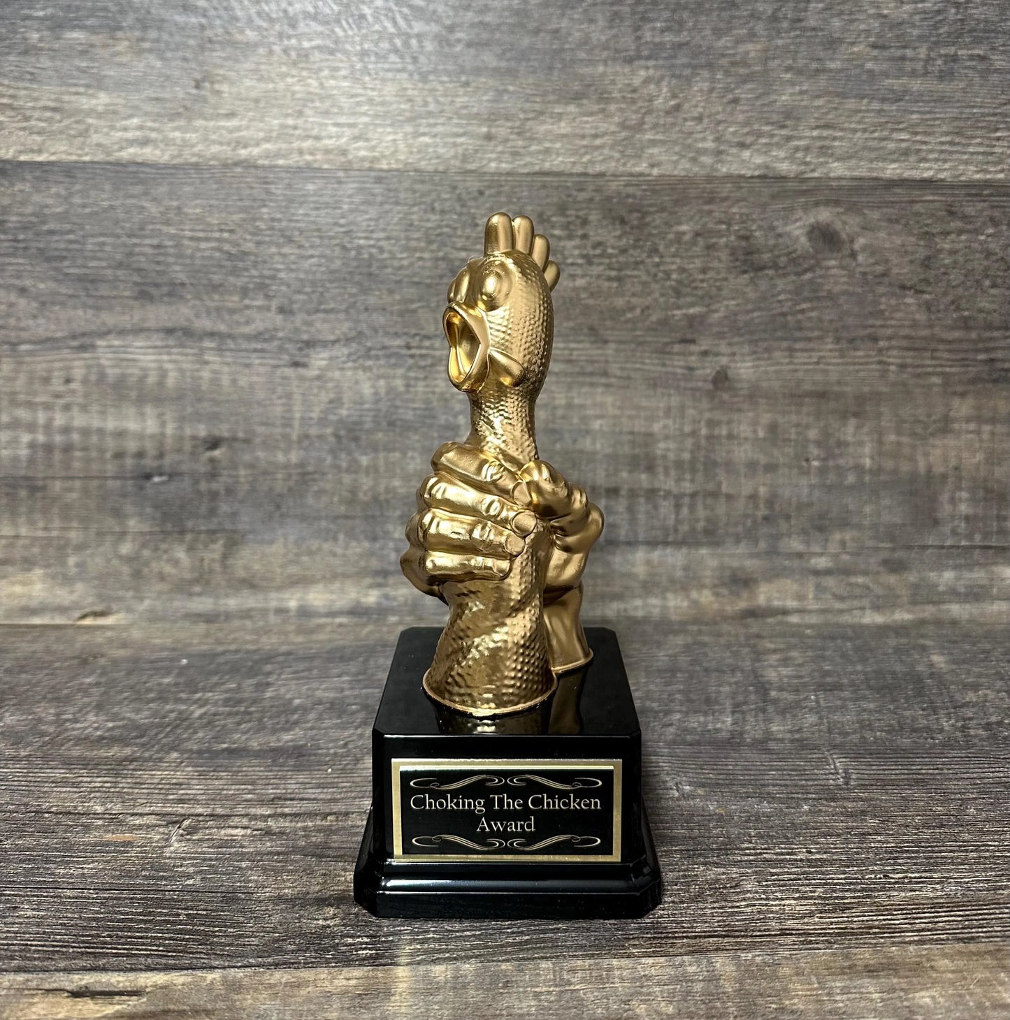 Funny Trophy CHOKING The CHICKEN Award FFL Loser Biggest Wanker Award Last Place Most Strokes Trophy Adult Humor Gag Gift