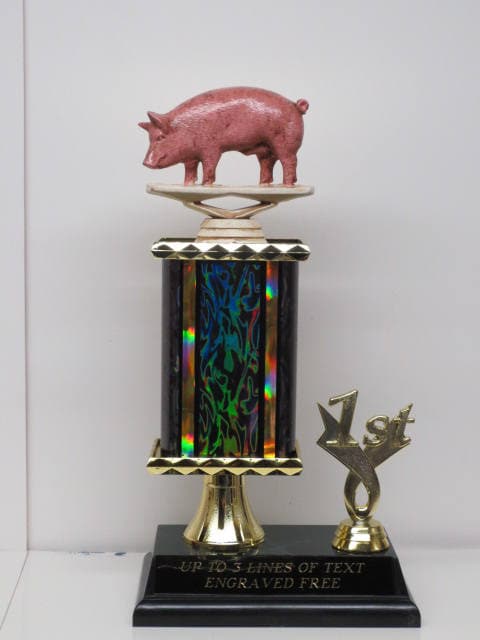 BBQ Trophy Best BBQ Cook Off Trophies Best BBQ Grill Master Champion Trophy Best Ribs Pork Pig Trophy Award Winning Winner Champion July 4th