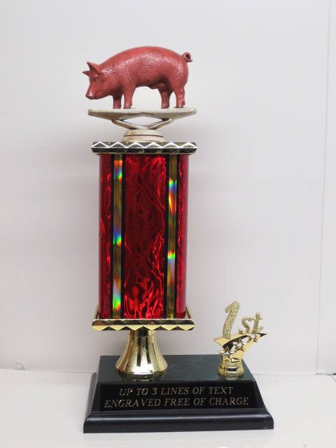 BBQ Trophies Pig Trophies Best BBQ Trophy BBQ Cook Off Trophies Best Ribs Smoked Pork Grill Master Award Winning Champion Champ 4th of July