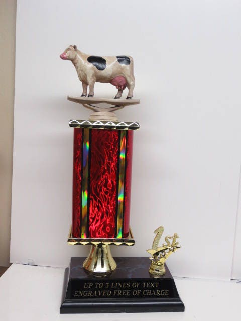 BBQ Trophy Best BBQ Cook Off Trophies Set of 3 Grill Master Award Brisket Hamburger Beef Ribs Cow Trophy Award Champion 4th of July