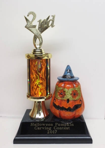 Halloween Trophy Trophies Trophy Pumpkin Carving Contest Best Costume Contest Jack O Lantern Trunk or Treat Halloween Decor Scariest