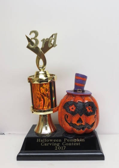 Halloween Trophy Trophies Trophy Pumpkin Carving Contest Best Costume Contest Jack O Lantern Trunk or Treat Halloween Decor Scariest