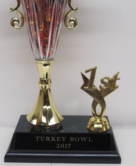 Turkey Bowl Winner Fantasy Football League Loser Trophy Award FFL Loser Funny BBQ Trophy Thanksgiving Family Football Game FFL Trophy Turkey