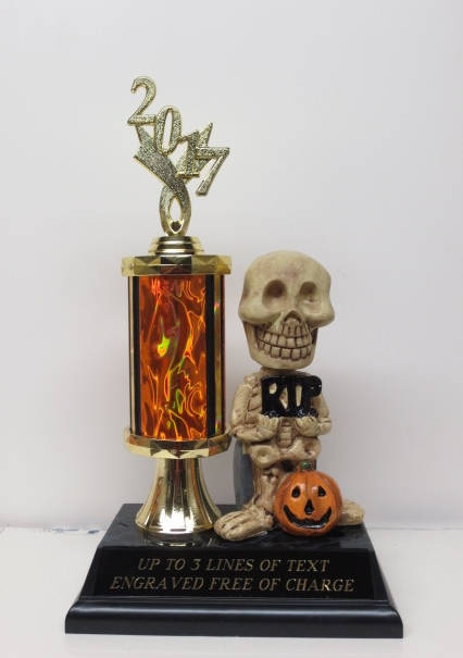 Halloween Trophy Dia De Los Muertos Day of the Dead Halloween Skeleton Trophy Bobble Costume Contest Winner Best Costume Scariest Costume