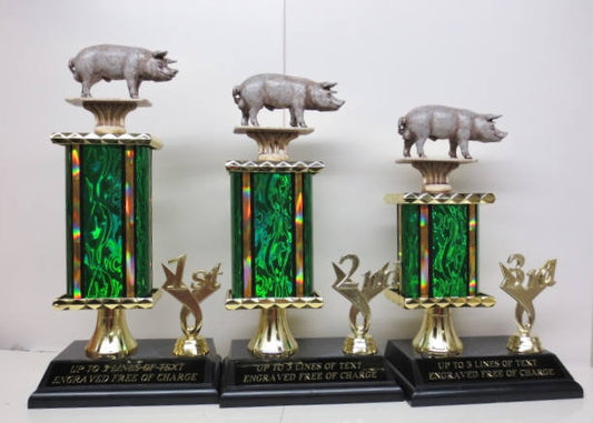 BBQ Trophy Best BBQ Cook Off Trophies Best Grill Master Champion Ribs Pork Pig Trophy Award Winning Winner Champion Champ 4th of July